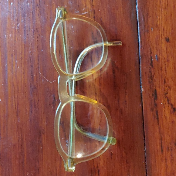 Vintage eye glasses frames yellow - Picture 3 of 10